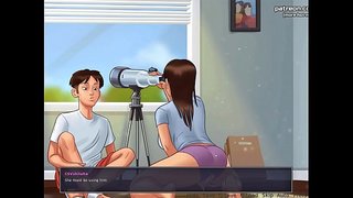 Moto chuo kijana msichana anapata baadhi cum katika uke wake juu ya kasi Hottest mambo muhimu l Summertime Saga[v0.18.2] L Sehemu #17