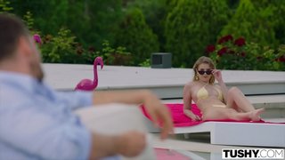 TUSHY Сексуальная Эйла впервые испытывает анальный опыт со своим сахарным папочкой